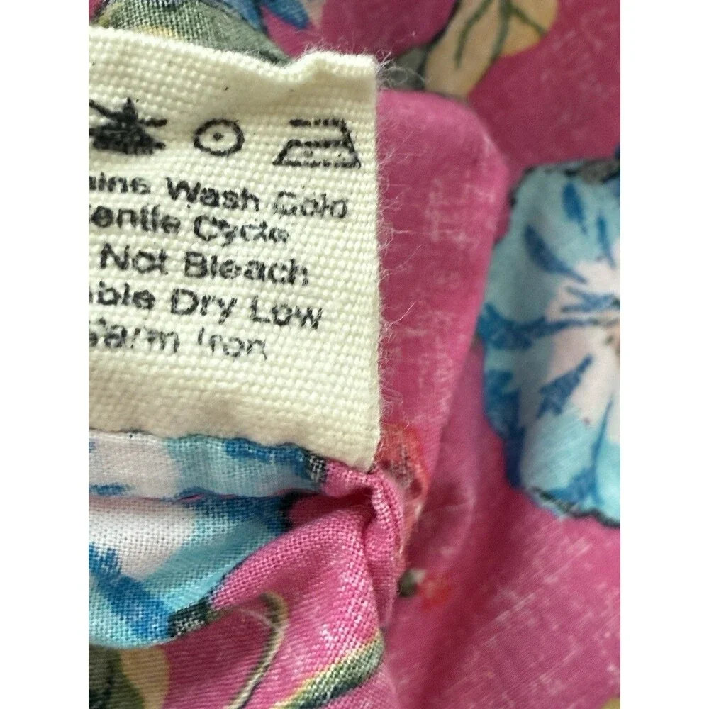 Printfresh Women’s XS Tall Pink Hummingbird Floral Pajama Set Artsy Colorful - Picture 12 of 13